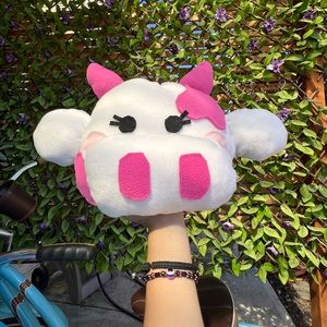 Large Strawberry cow plushie pillow